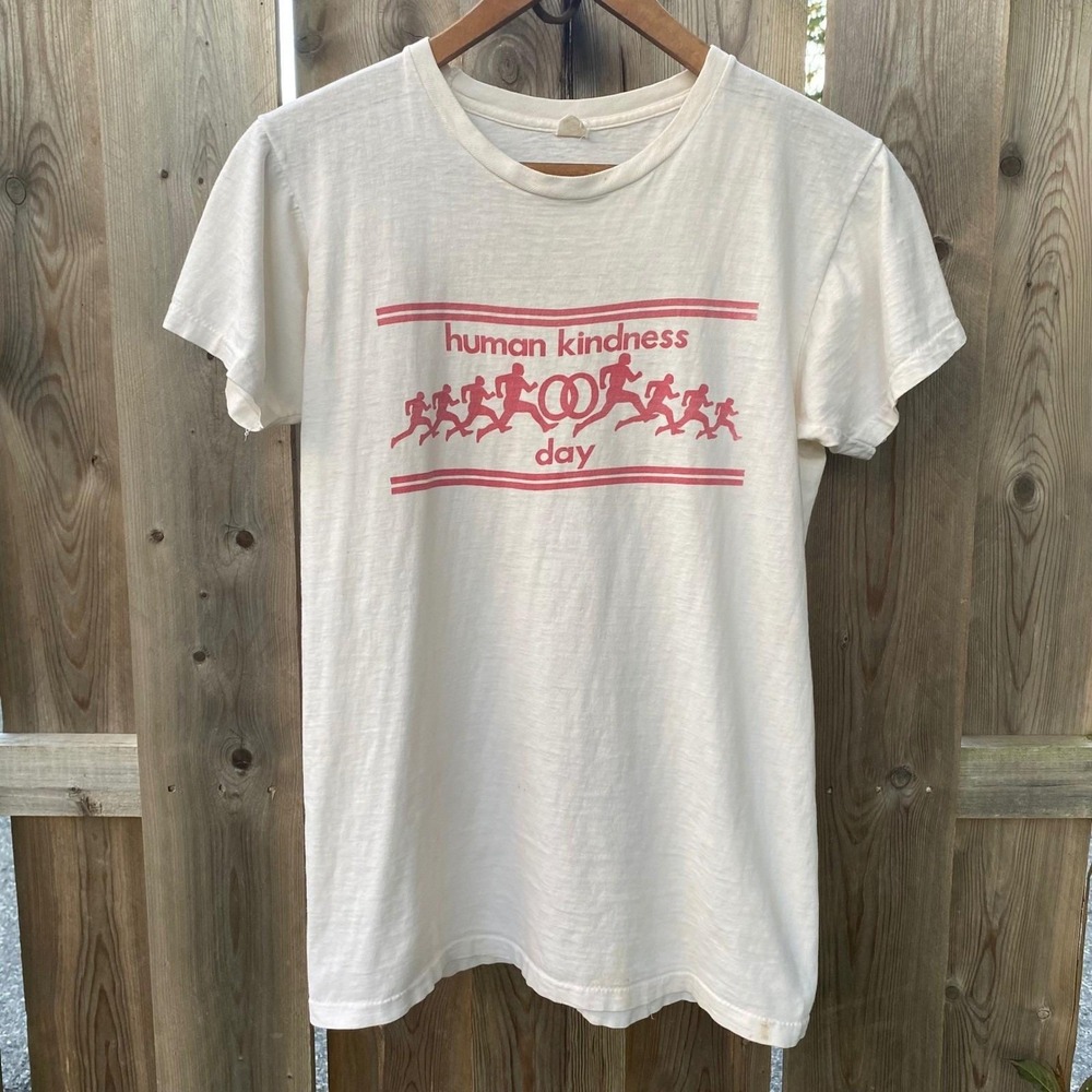 Vintage 1975 Stevie Wonder TShirt Human Kindness Day Washington DC Festival Rare